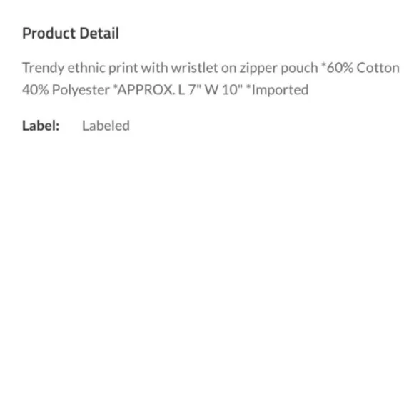 ‼️SOLD OUT‼️New Boutique Brand Desert Canyon Ethnic Pattern Wristlet - Picture 5 of 5